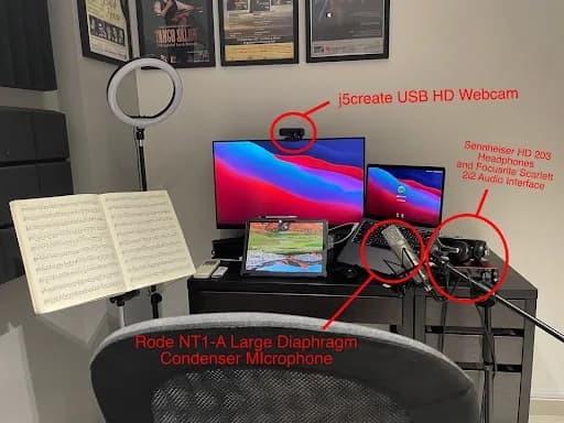 Gabriel Lee teaching setup