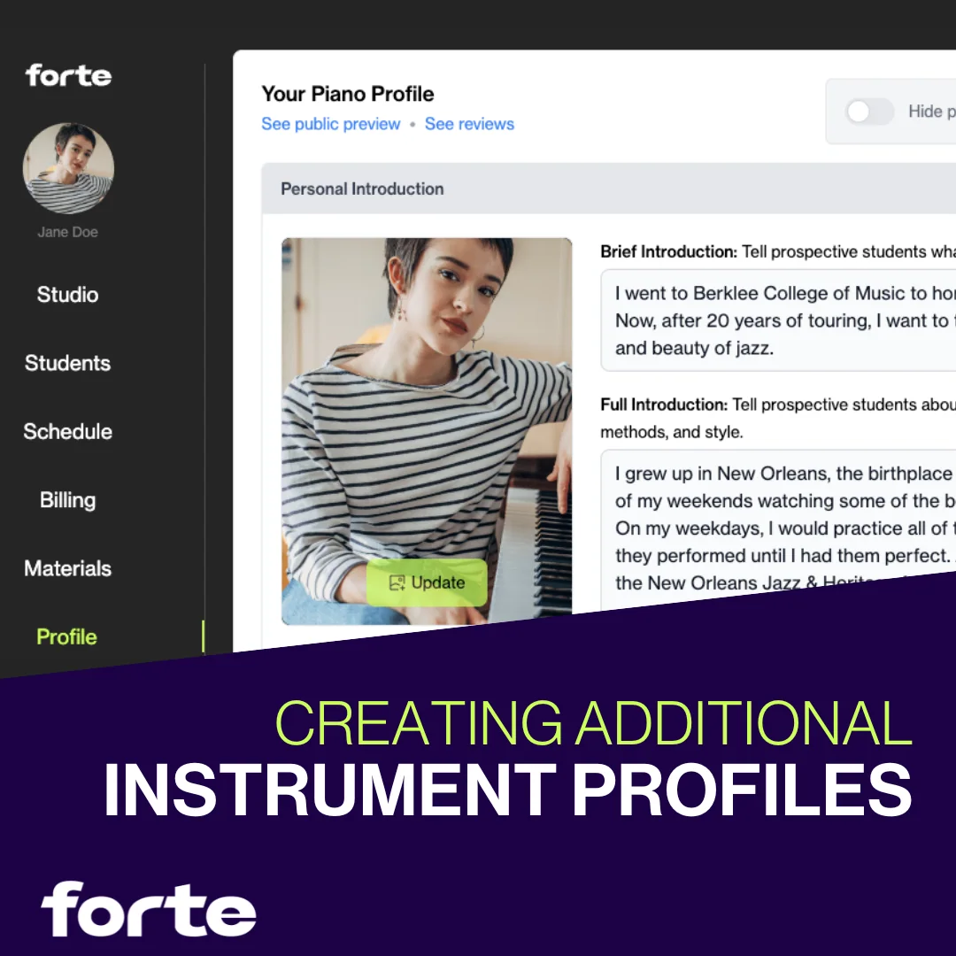 creating additional instrument profiles